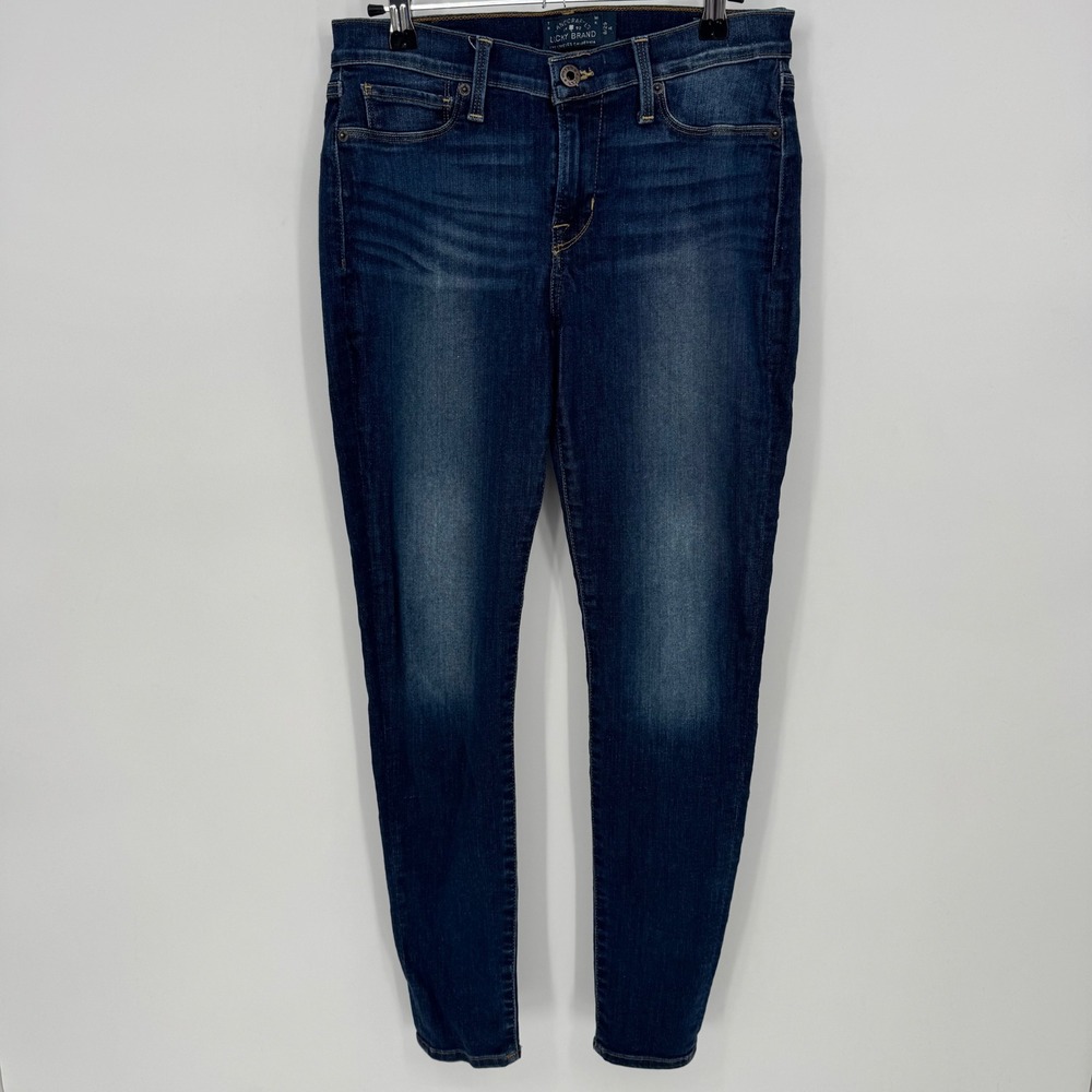 Lucky Brand Brooke Legging Jean Women Dark Wash‎ Mid Rise Stretch Denim size 8